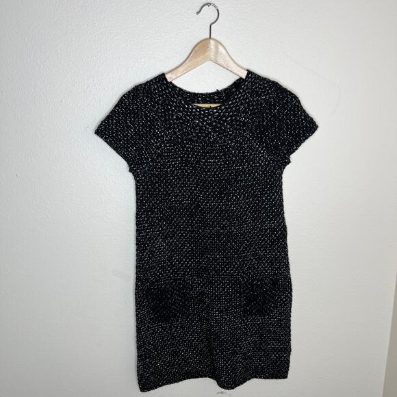 Crazy 8's Black Silver Sweater Dress XL 14 - Picture 1 of 9